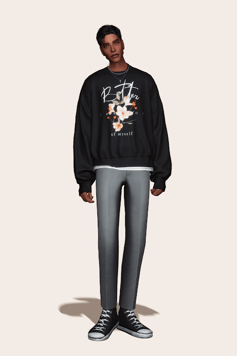 Галерея мода Свитшот Layered Sweatshirt II #1